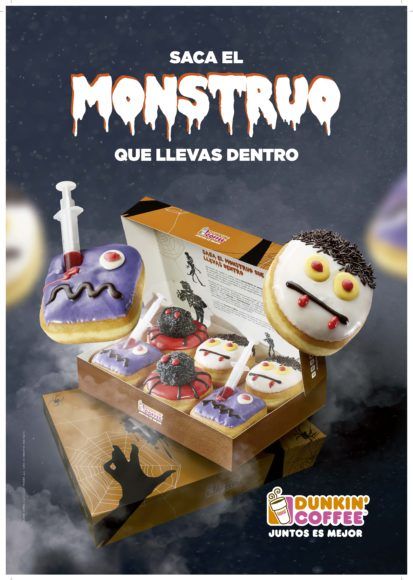 Dunkin’ Coffee lanza una terrorifica campaña de Halloween