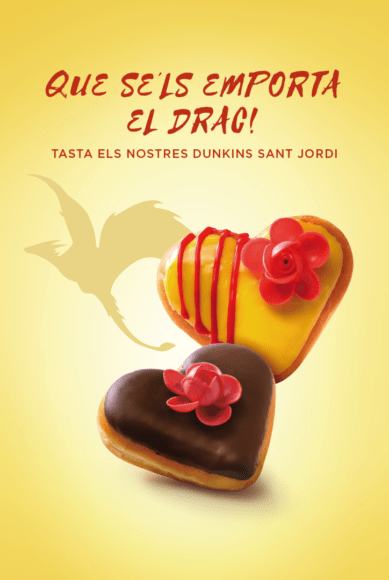 Dunkin’ Coffee se suma a la festividad de Sant Jordi en Cataluña